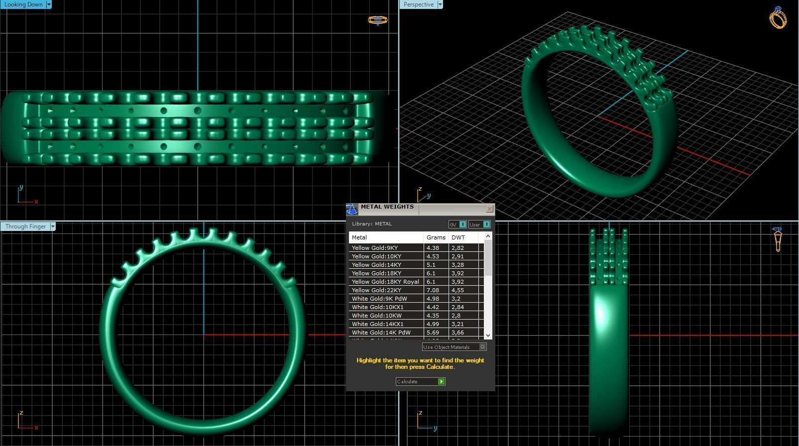 Wedding-ring-02 diamond eternity ring in gold 3D print model_4