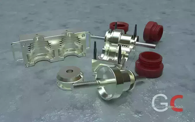 Compression mold tool Free 3D model