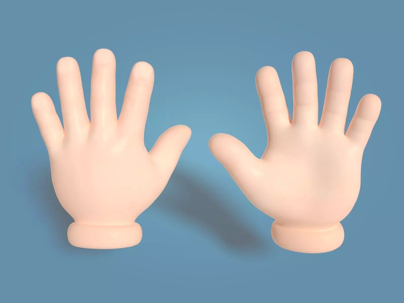 Cartoon Hand Textured Low-poly 3D model