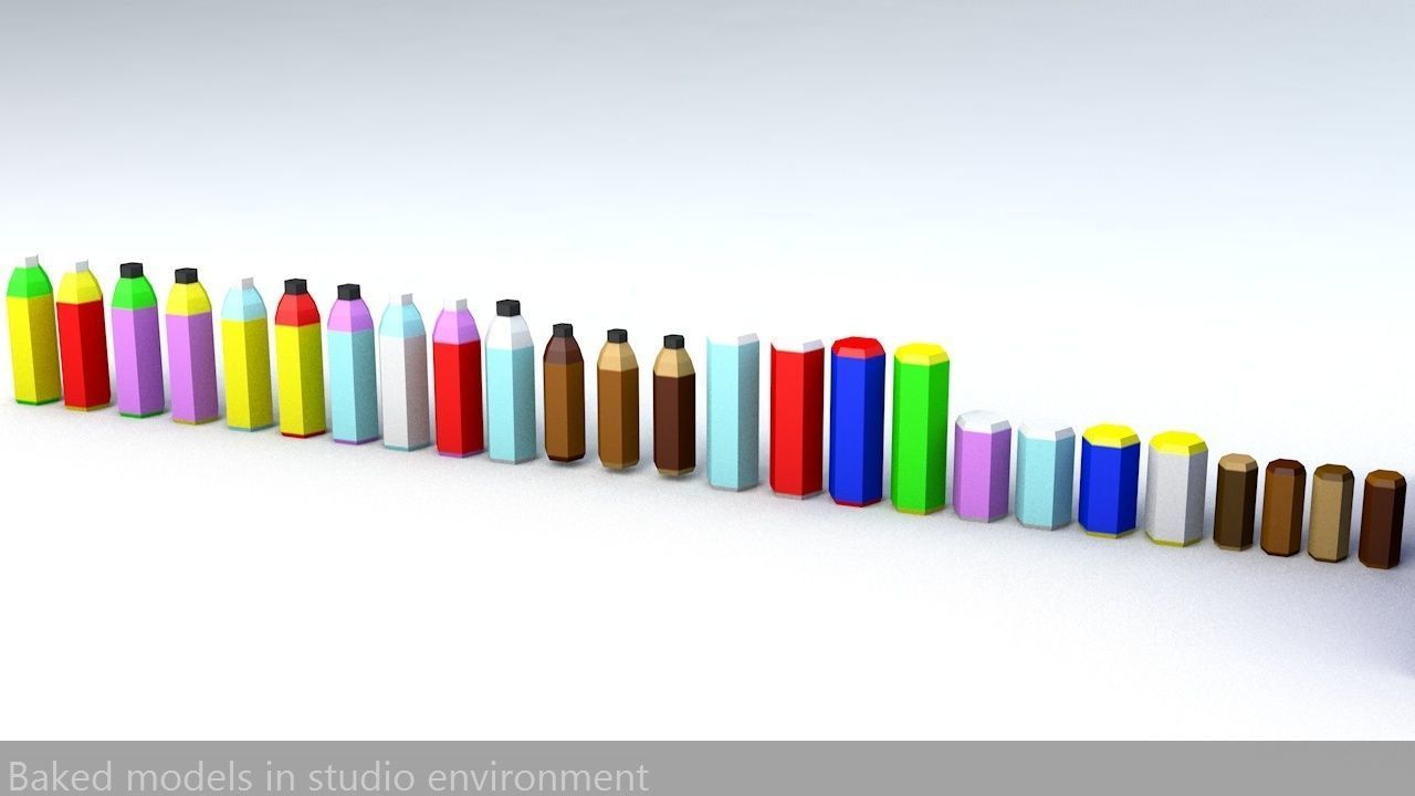 Japanese Vending Machines Low Poly Low-poly 3D model_7