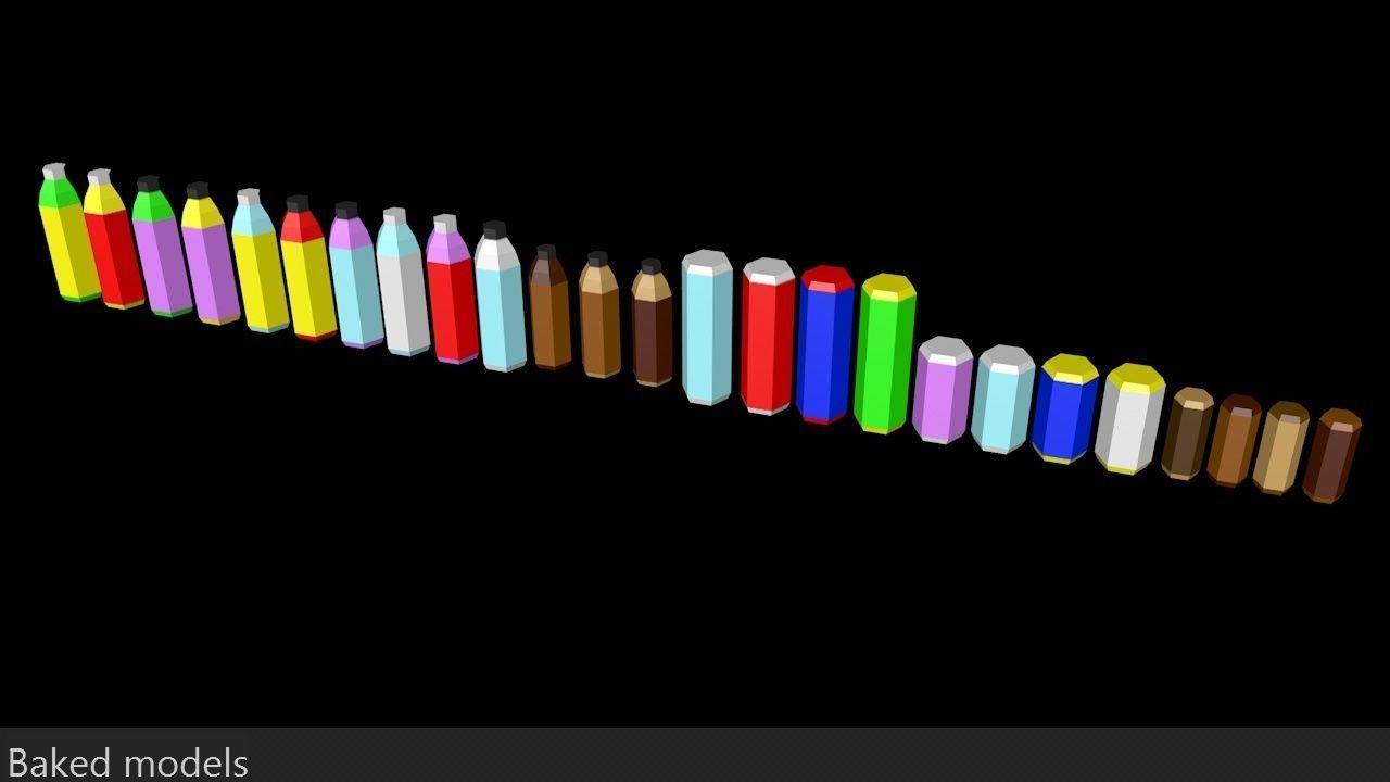 Japanese Vending Machines Low Poly Low-poly 3D model_11