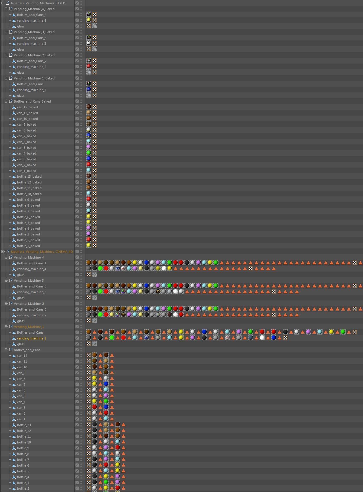 Japanese Vending Machines Low Poly Low-poly 3D model_14