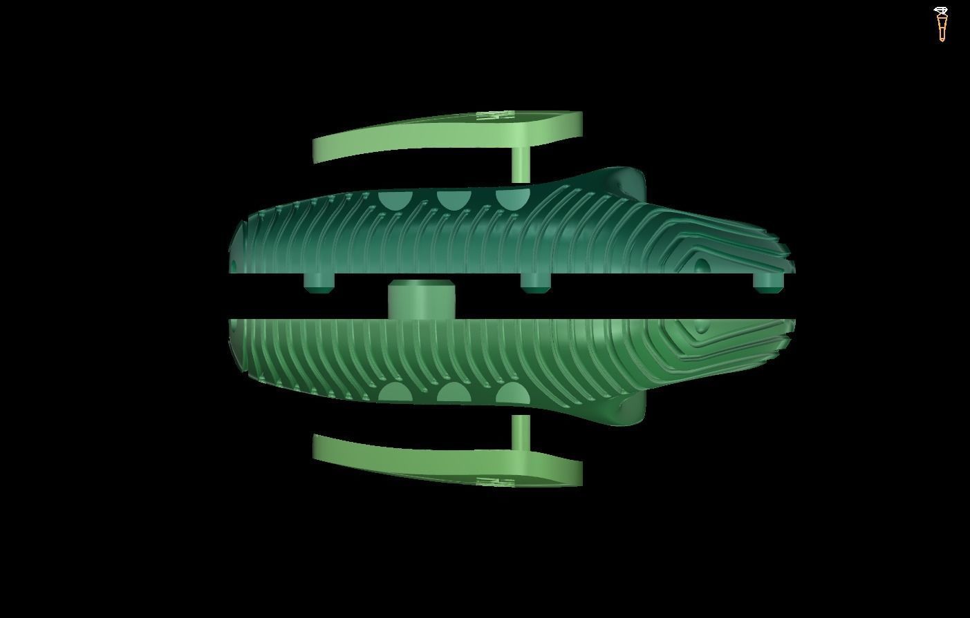 Triumph Gold Key  3D print model_2