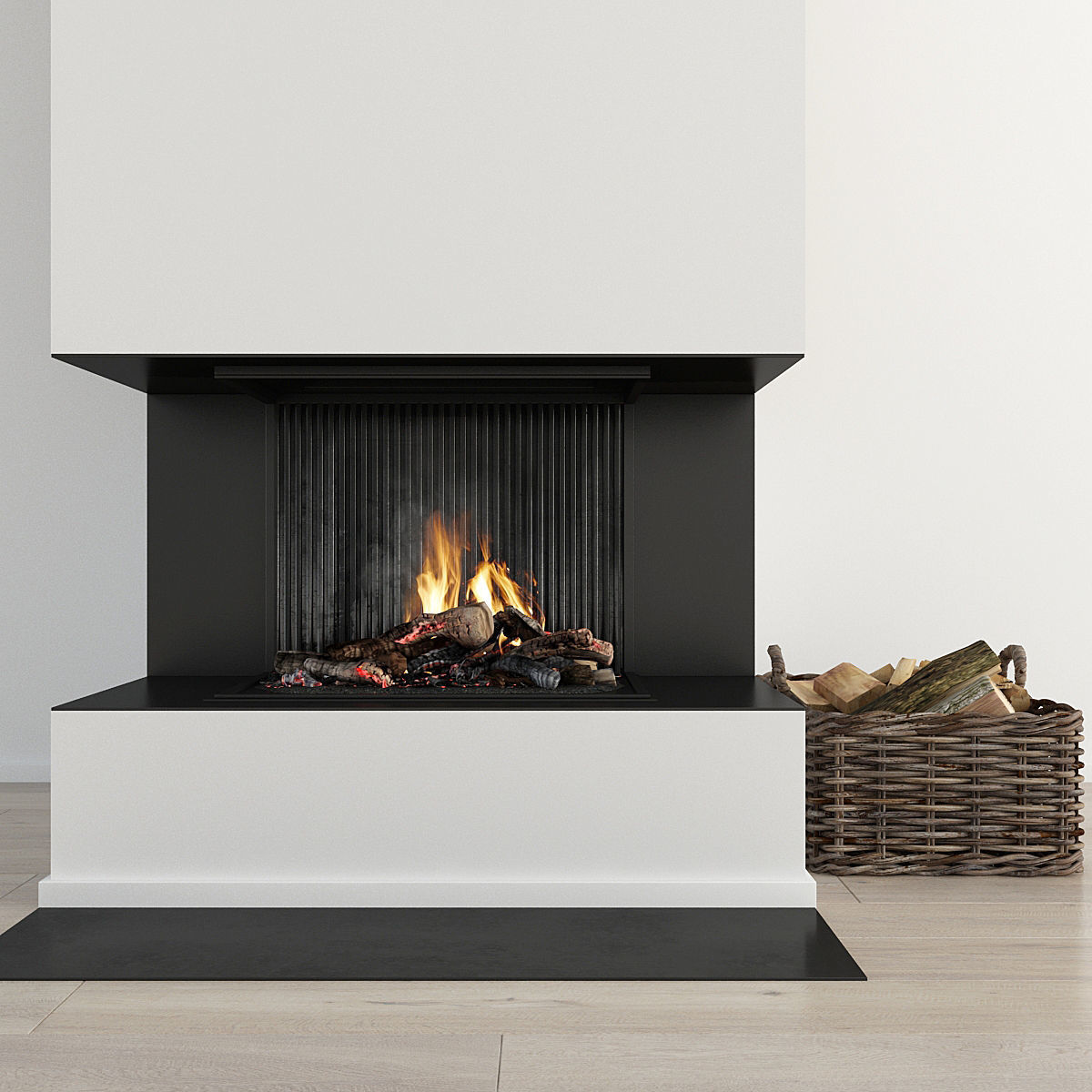 Fireplace and Firewood 32 3D model_6