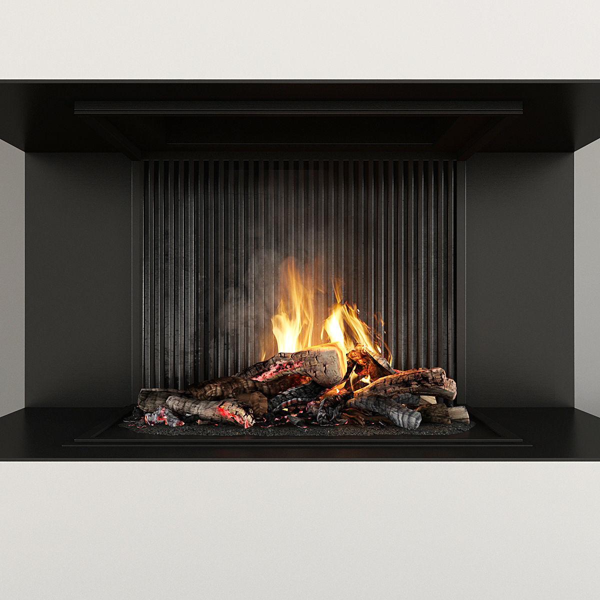 Fireplace and Firewood 32 3D model_2