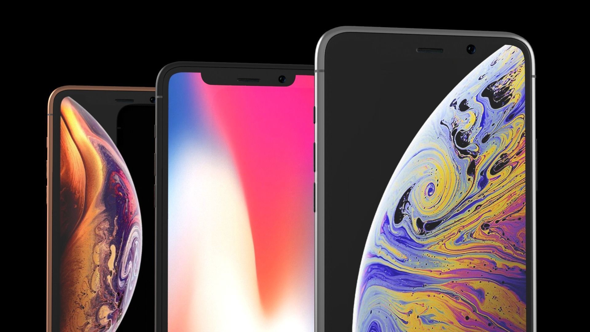 Apple Iphone Xs and Xs Max 3D models - subdivision ready Low-poly 3D model_1