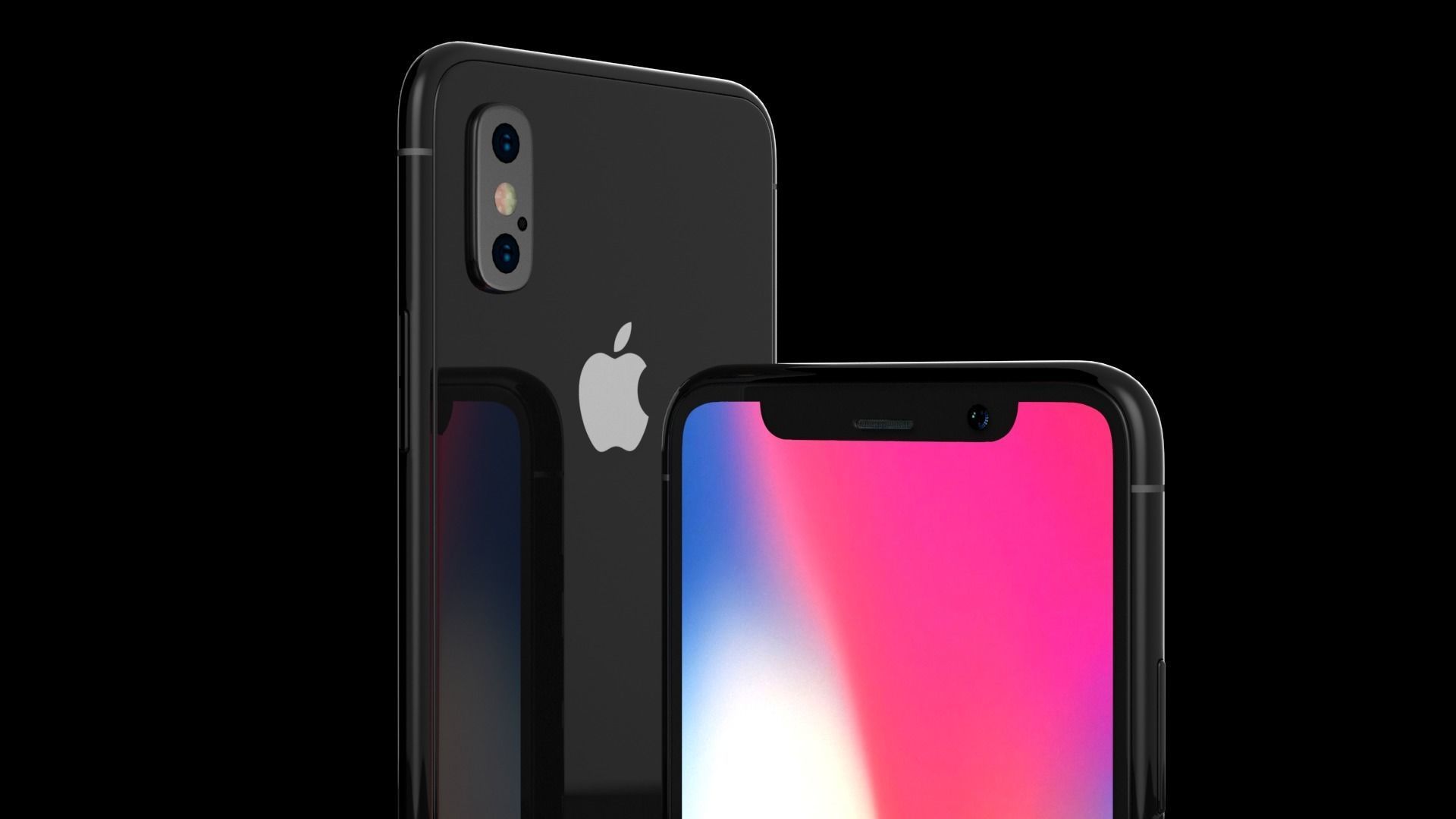 Apple Iphone Xs and Xs Max 3D models - subdivision ready Low-poly 3D model_9