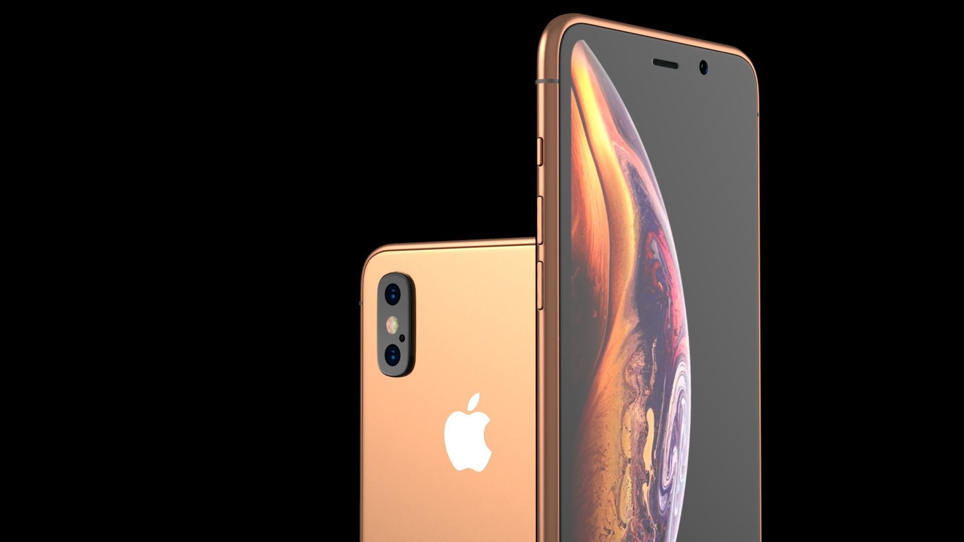 Apple Iphone Xs and Xs Max 3D models - subdivision ready Low-poly 3D model_12