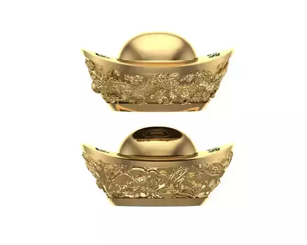 Gold Dragon Ingots 3D print model