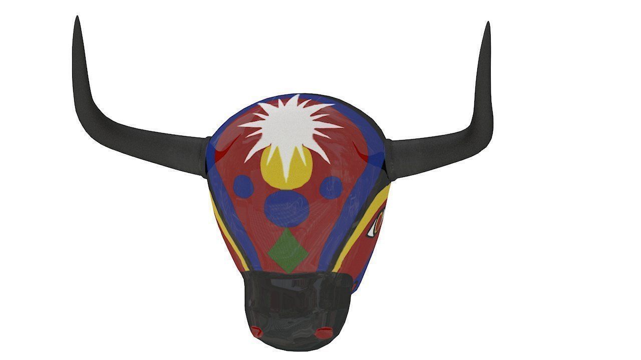Carnival mask barranquilla colombia 3D model_2