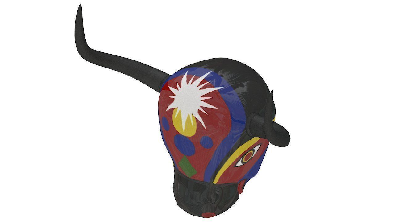 Carnival mask barranquilla colombia 3D model_3