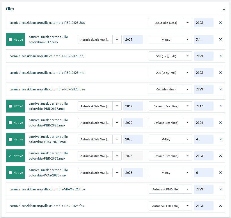 Carnival mask barranquilla colombia 3D model_11