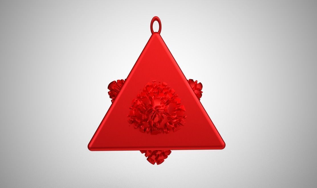 Tetrahedral Necklace  3D print model_8