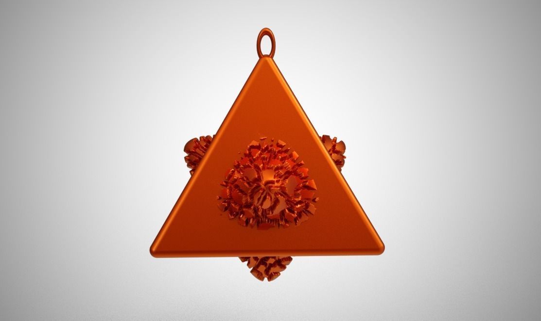 Tetrahedral Necklace  3D print model_16