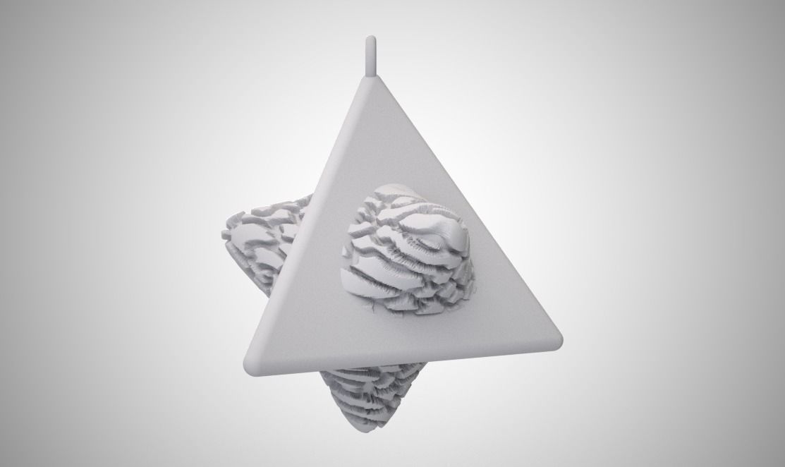Tetrahedral Necklace  3D print model_5