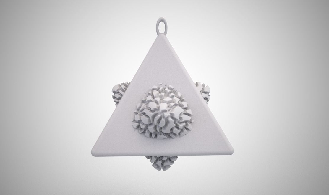 Tetrahedral Necklace  3D print model_3