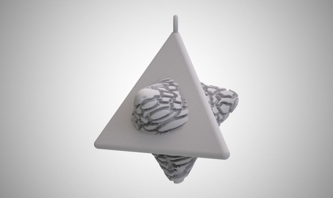 Tetrahedral Necklace  3D print model_4