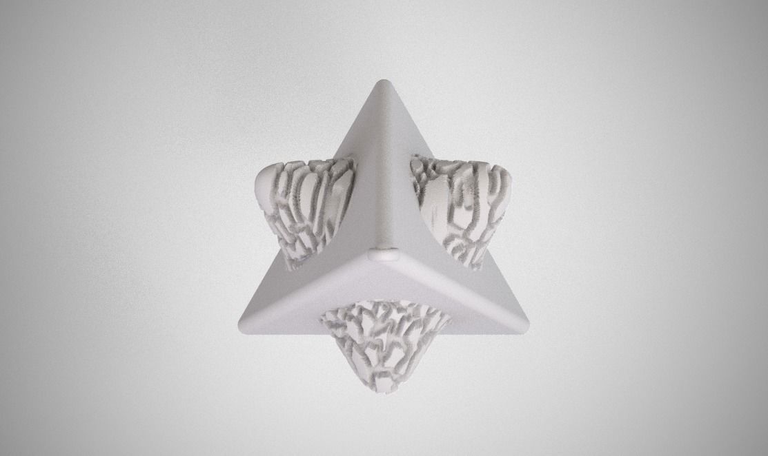 Tetrahedral Necklace  3D print model_2