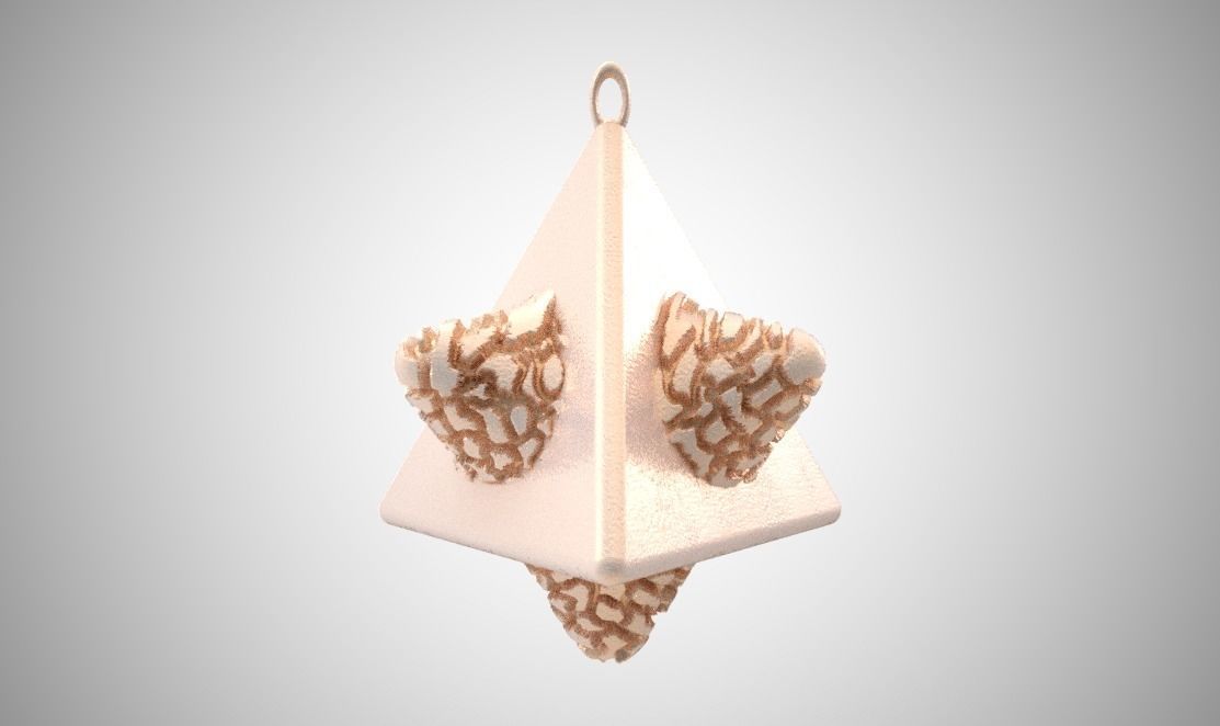 Tetrahedral Necklace  3D print model_18
