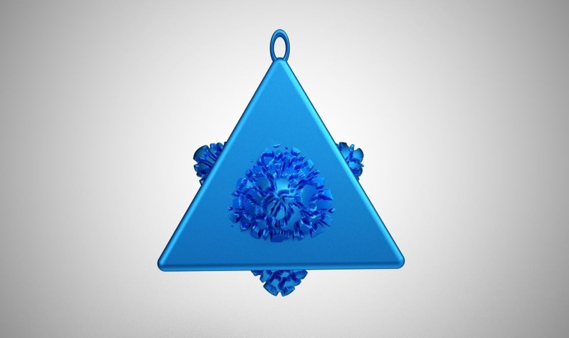 Tetrahedral Necklace  3D print model_10