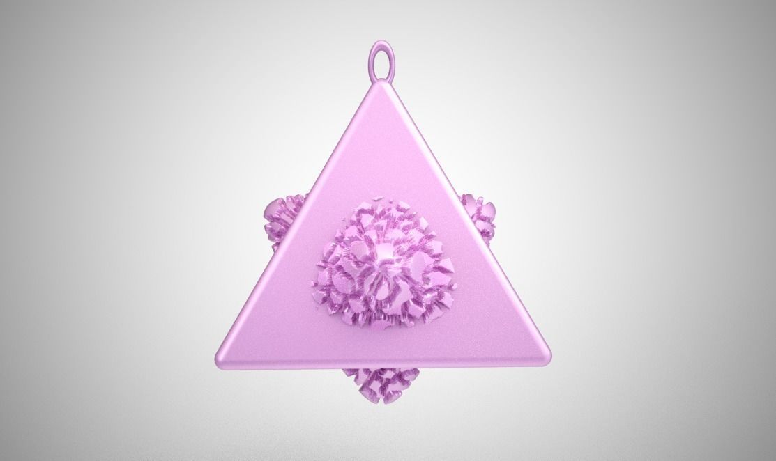 Tetrahedral Necklace  3D print model_19