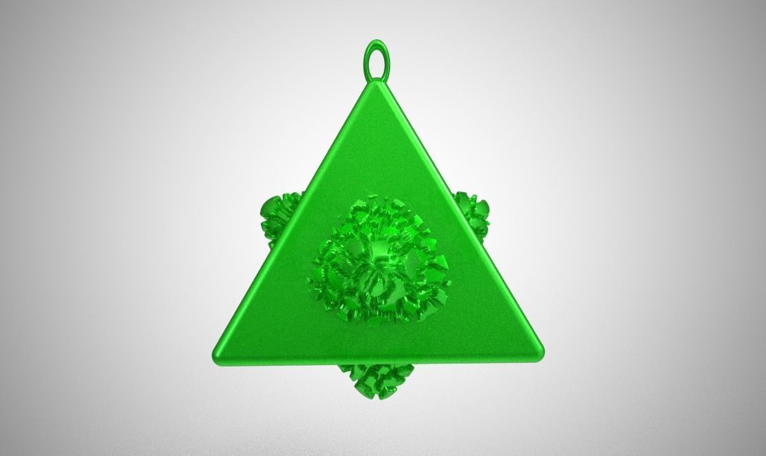 Tetrahedral Necklace  3D print model_14