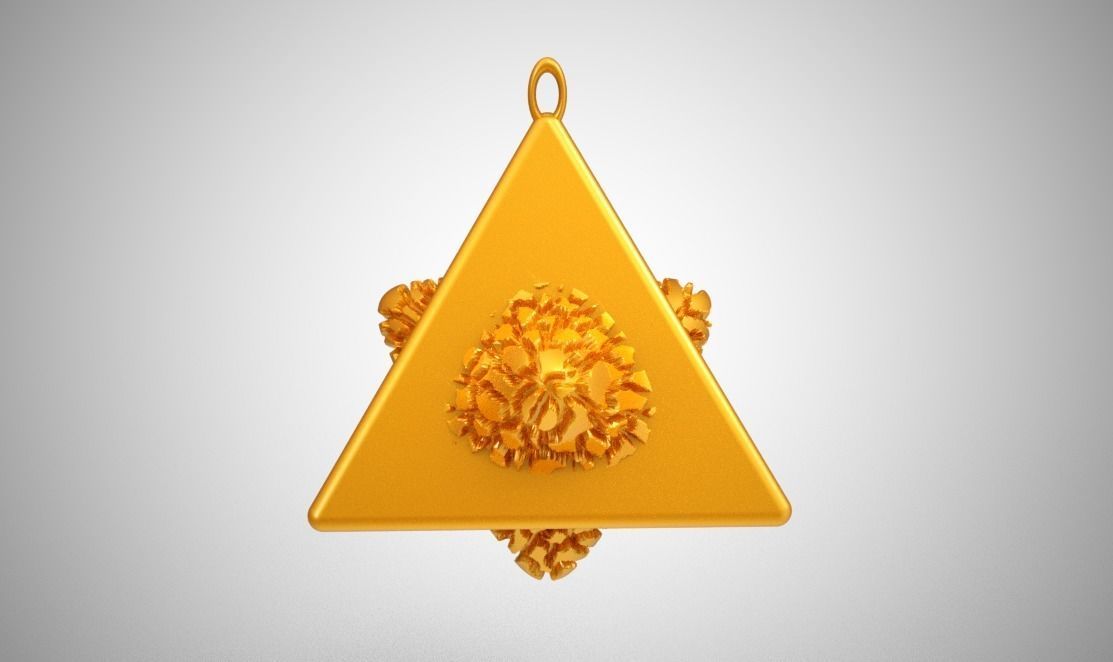 Tetrahedral Necklace  3D print model_6