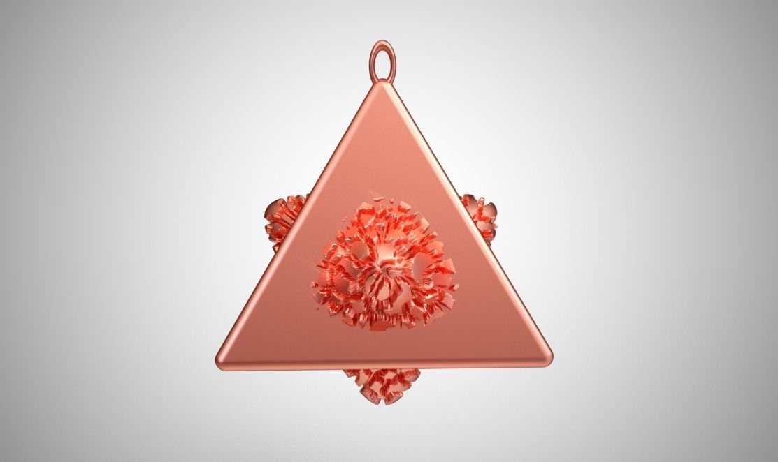 Tetrahedral Necklace  3D print model_12