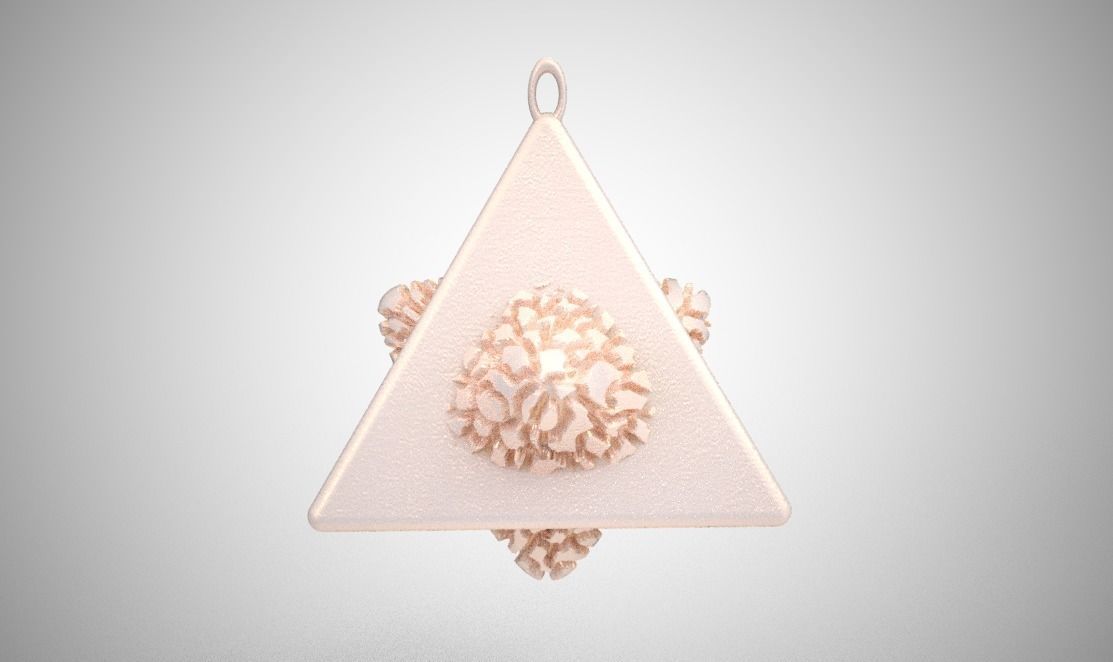 Tetrahedral Necklace  3D print model_17