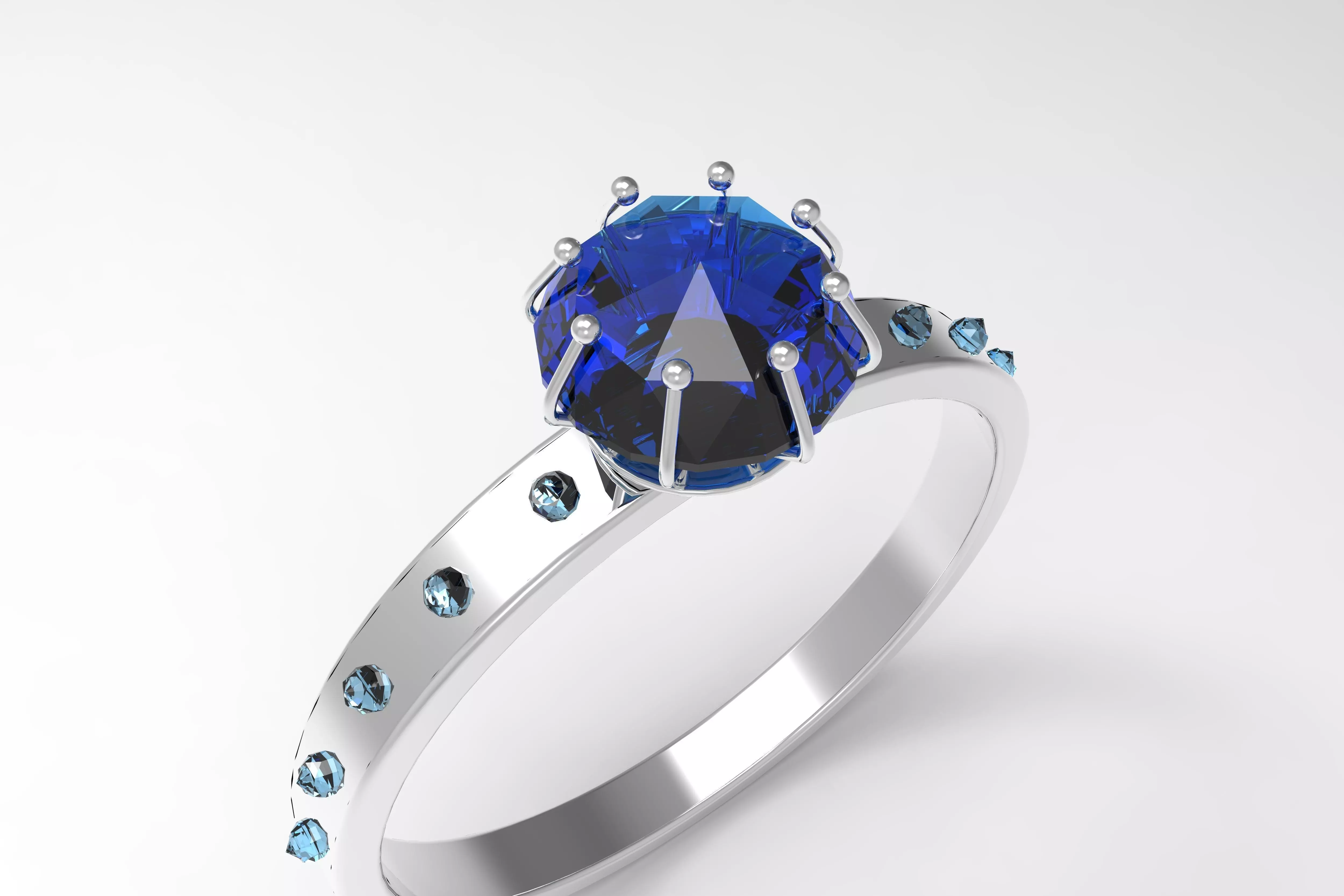 Diamond Ring Low-poly 3D model