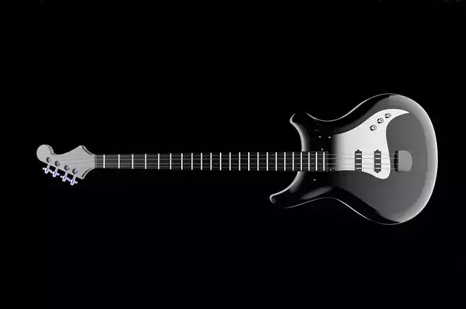 Guitar electric Low-poly 3D model