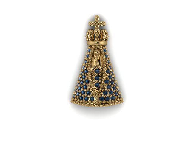 Pedant Jewelry Pingente Nossa senhora  Aparecida  3D print model_1