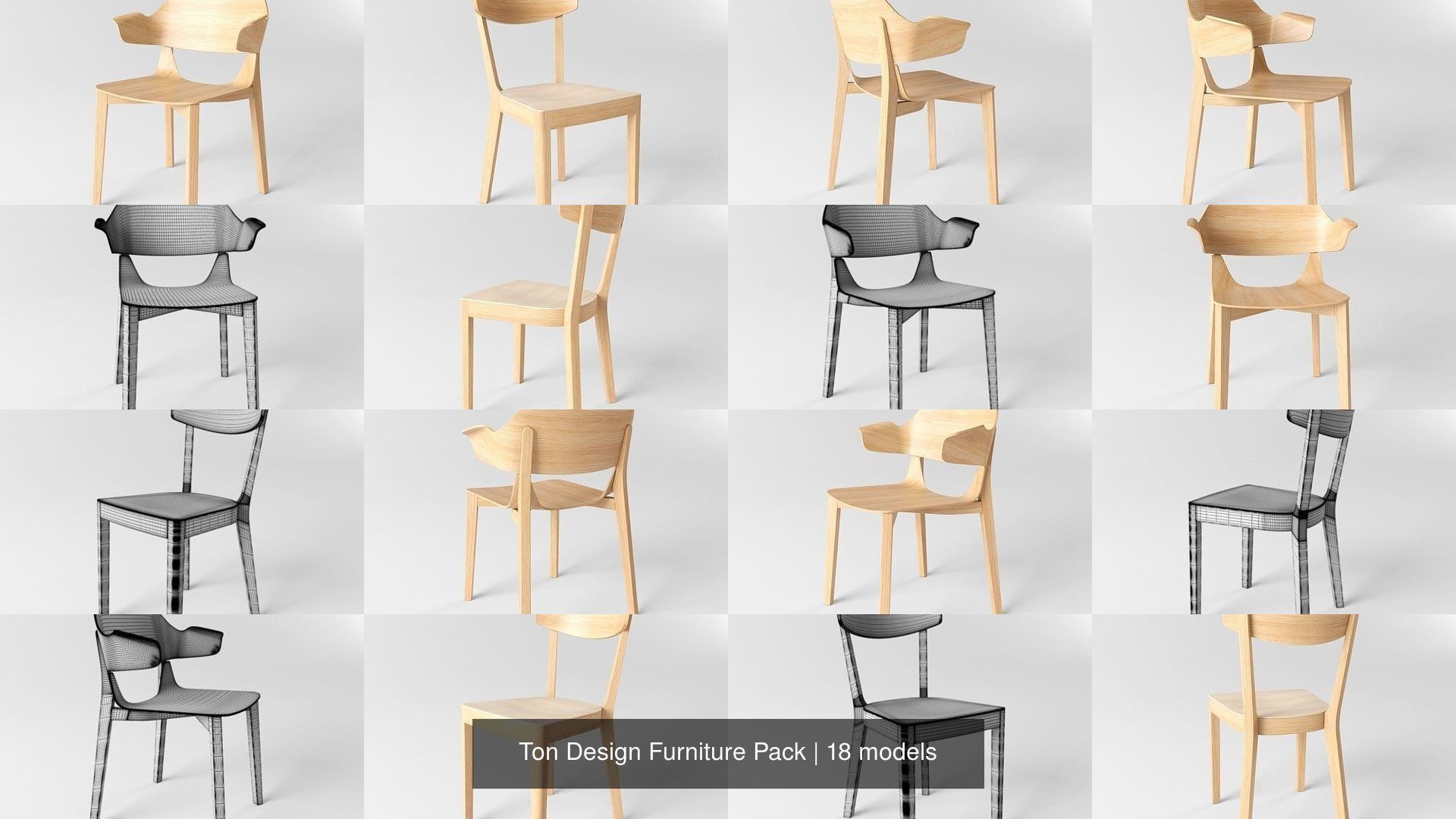 Ton Design 18 Furniture Model Pack 3D Model Collection_2