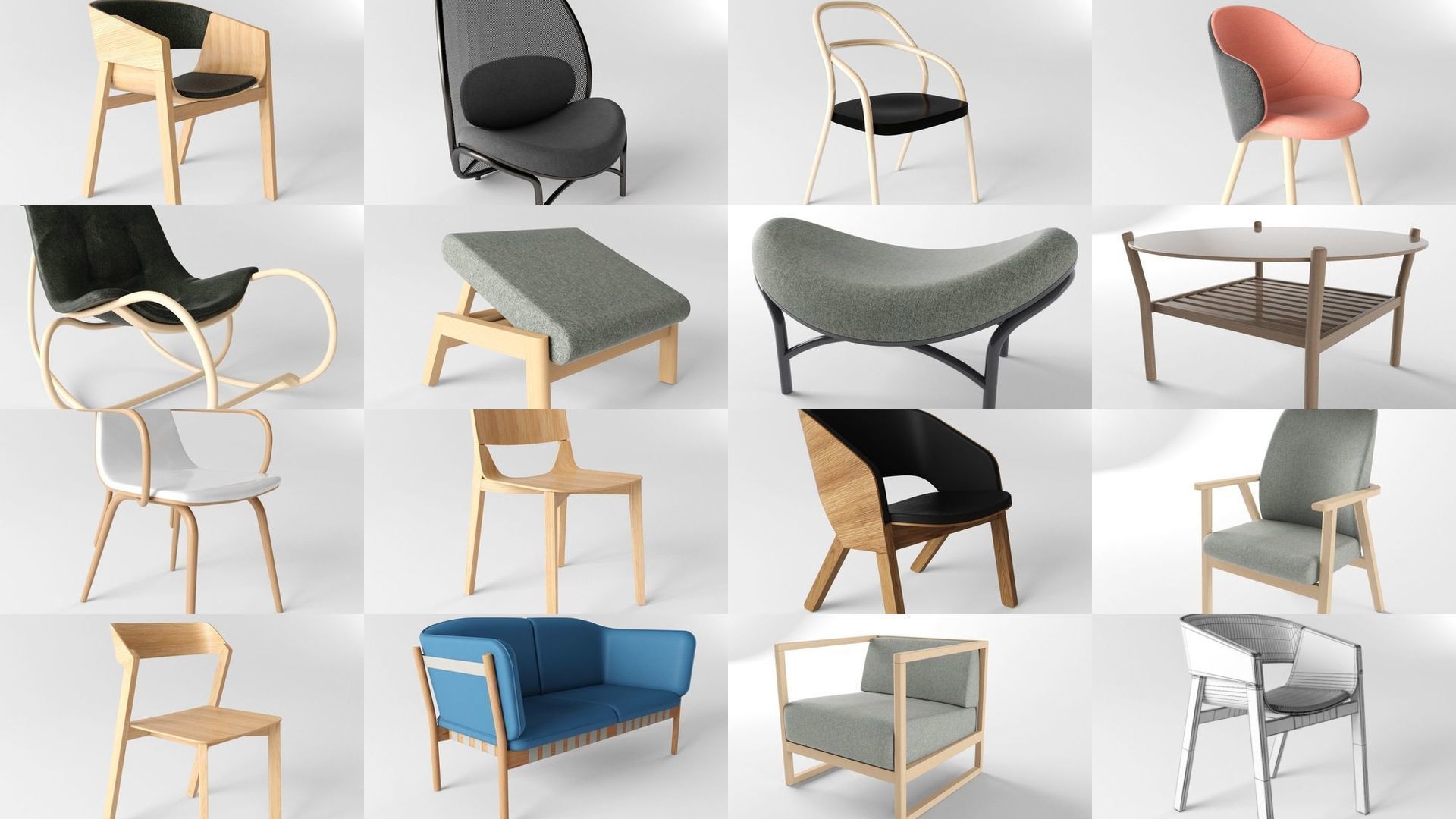 Ton Design 18 Furniture Model Pack 3D Model Collection_7
