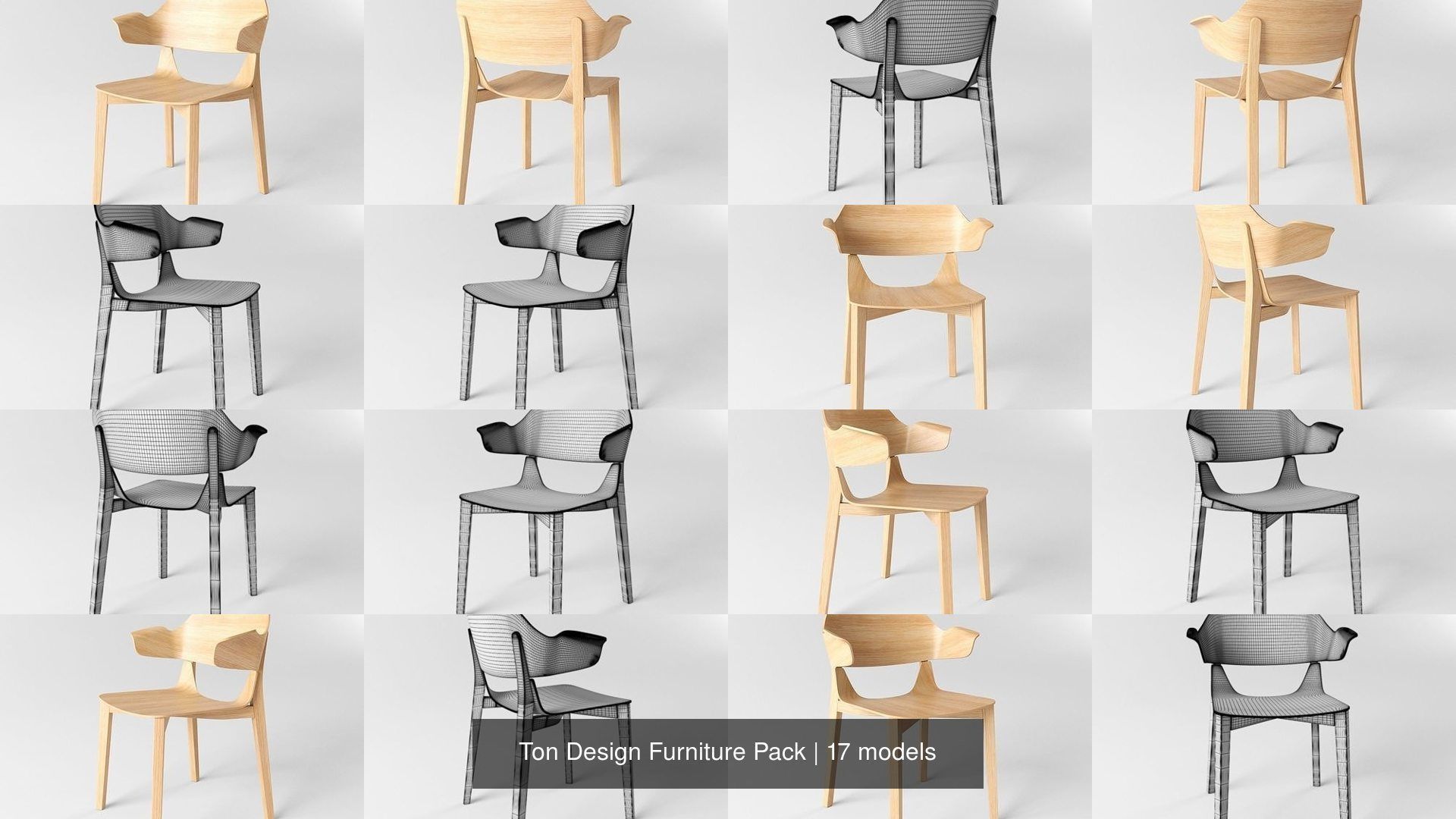 Ton Design 18 Furniture Model Pack 3D Model Collection_4