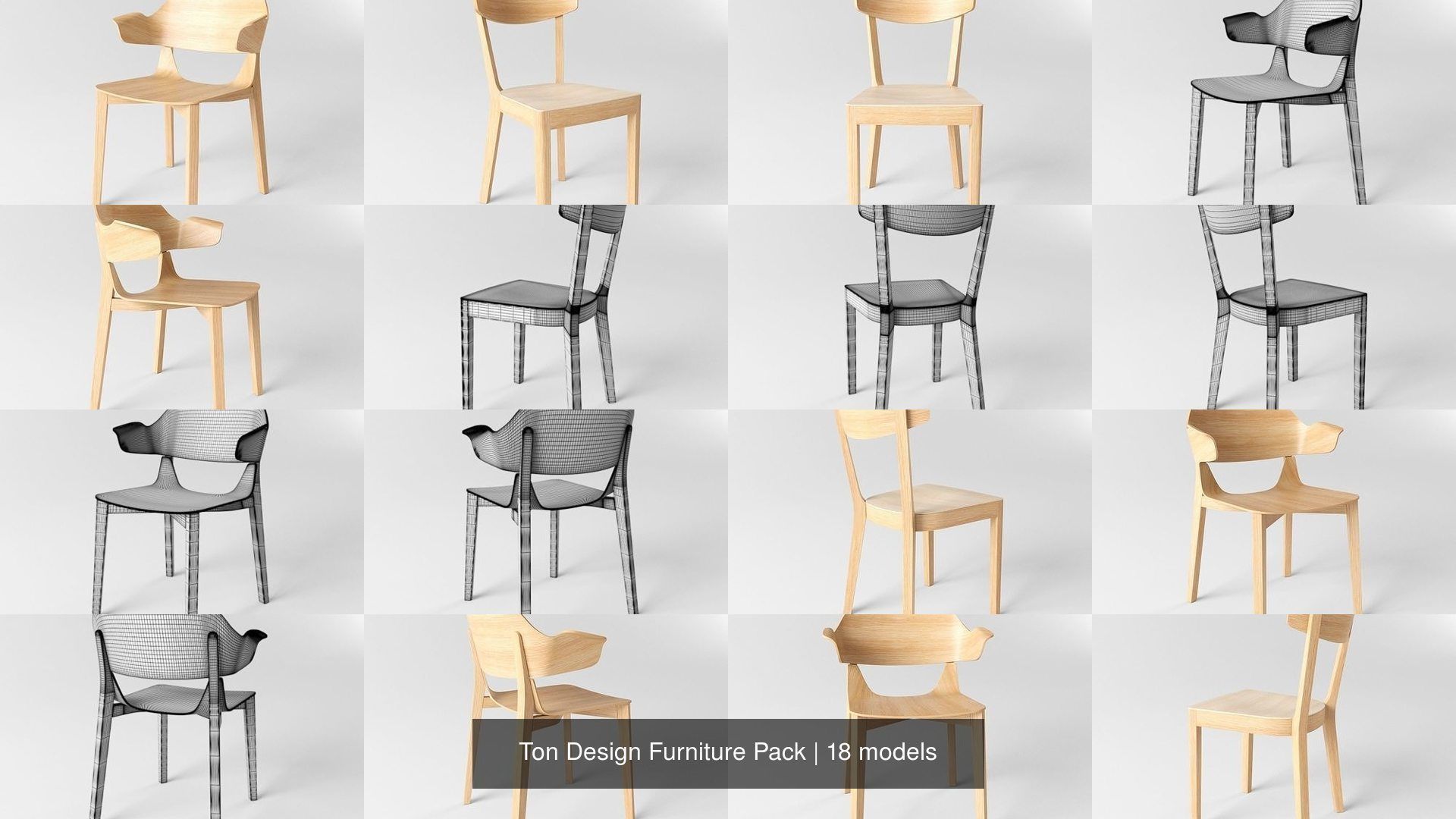Ton Design 18 Furniture Model Pack 3D Model Collection_5