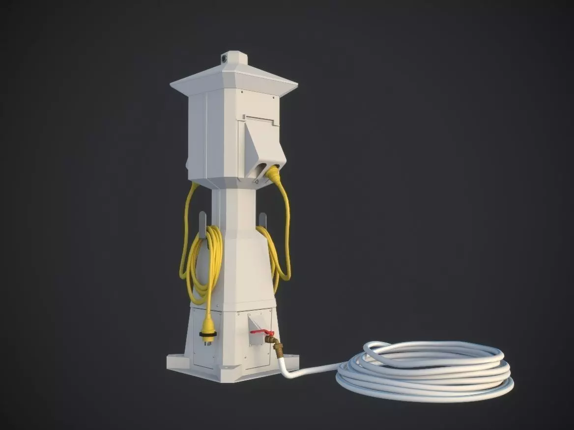 Marine Pedestal 3D model_0