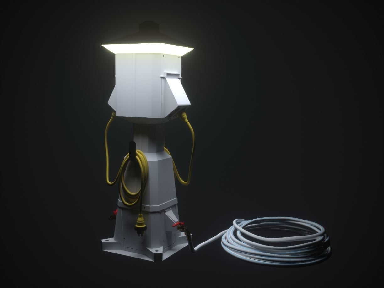 Marine Pedestal 3D model_9