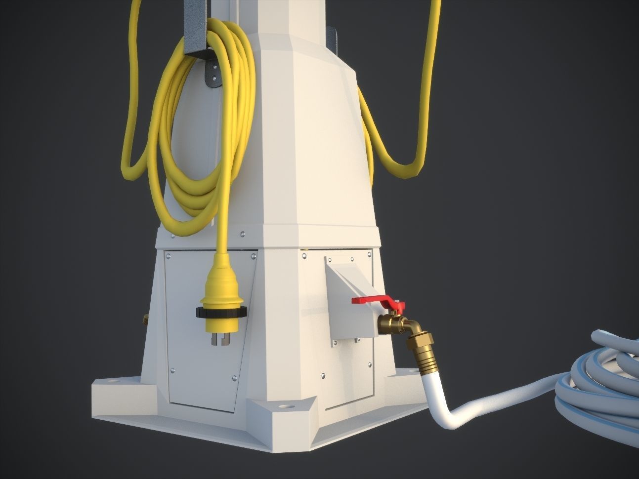 Marine Pedestal 3D model_5