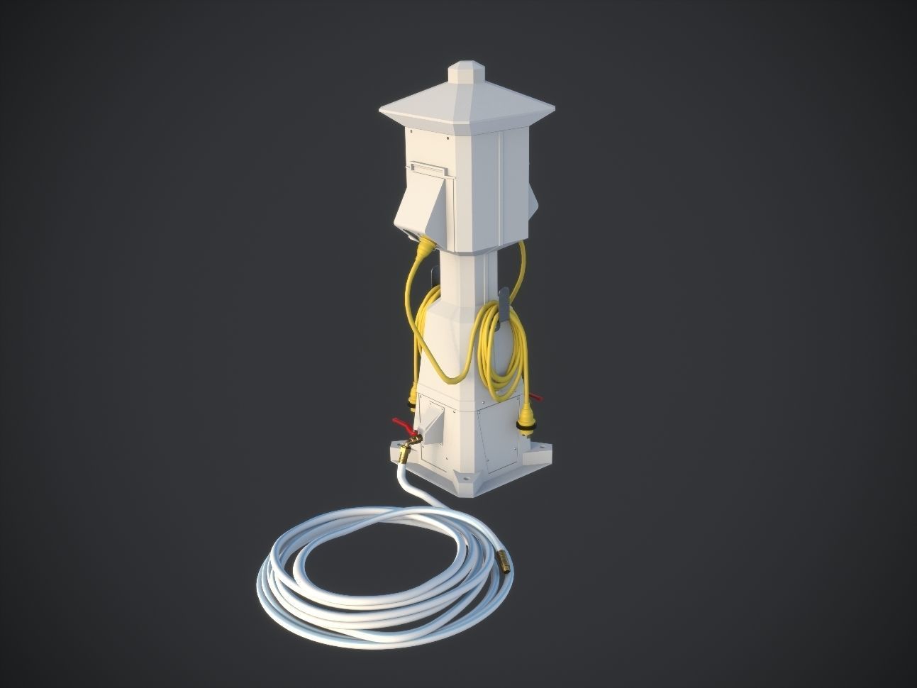 Marine Pedestal 3D model_2