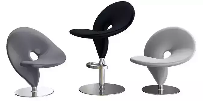 question mark stool chair 3d model