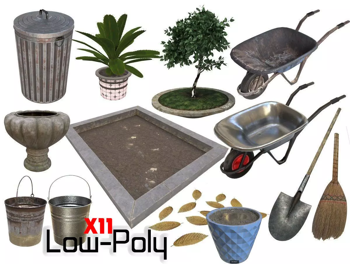 gardening props  - Game Ready - VR AR 3D Model Collection_0