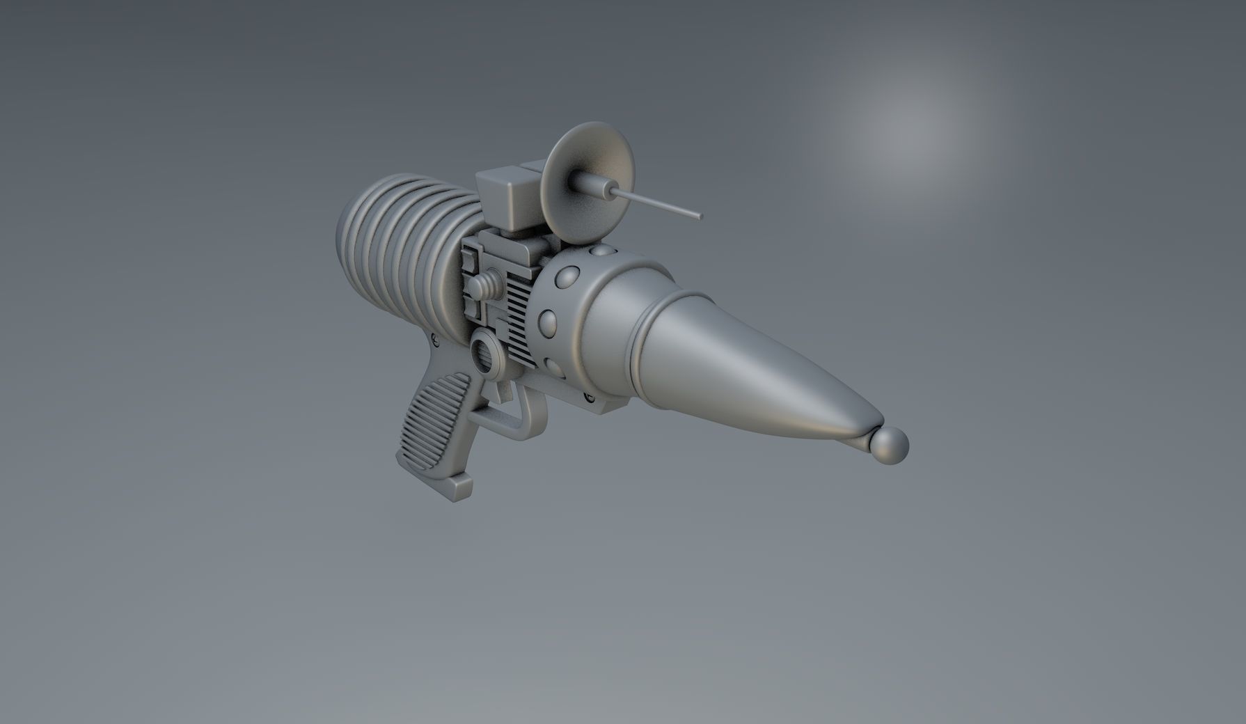 Comic Space Gun Laser  3D model_6