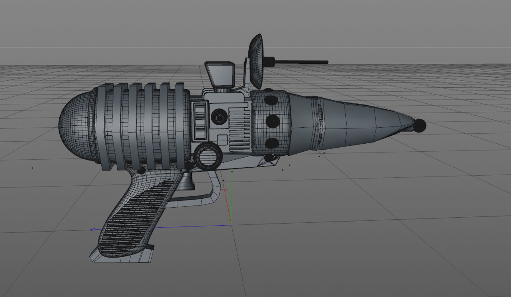 Comic Space Gun Laser  3D model_4
