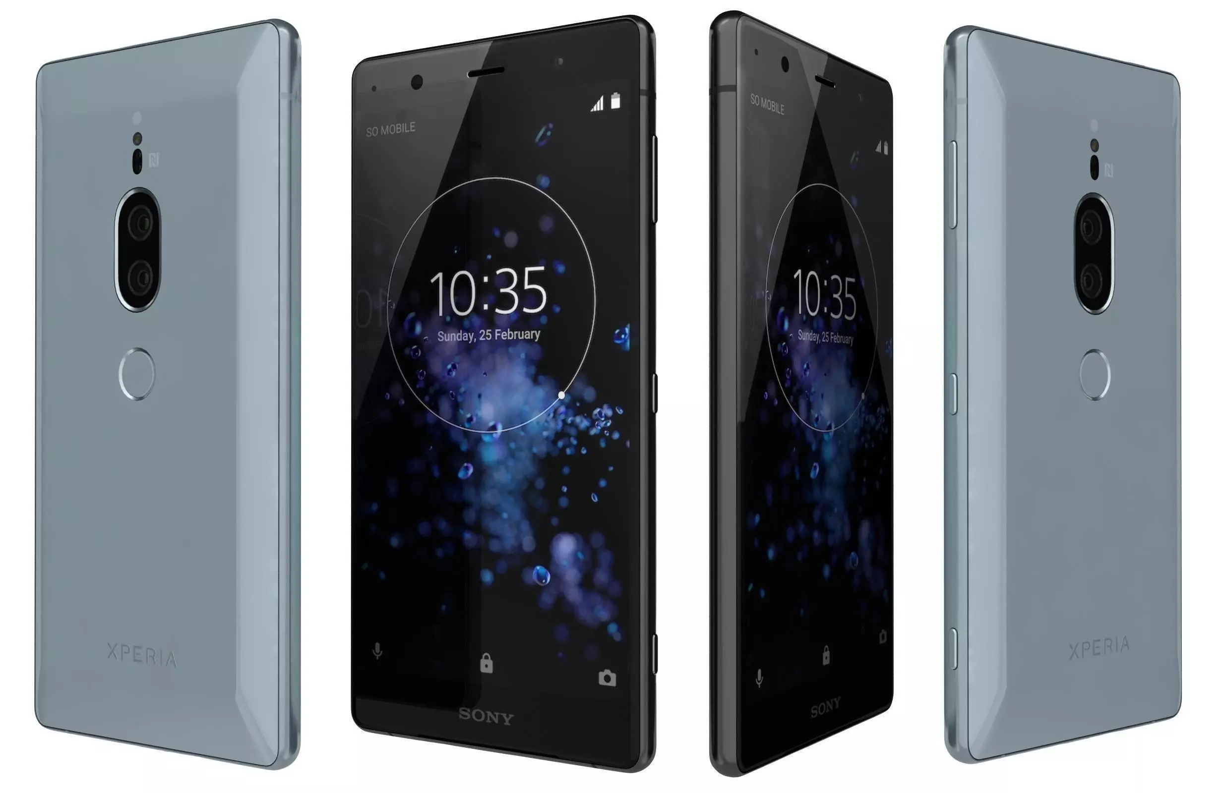 Sony Xperia XZ2 Premium Black And Silver 3D model