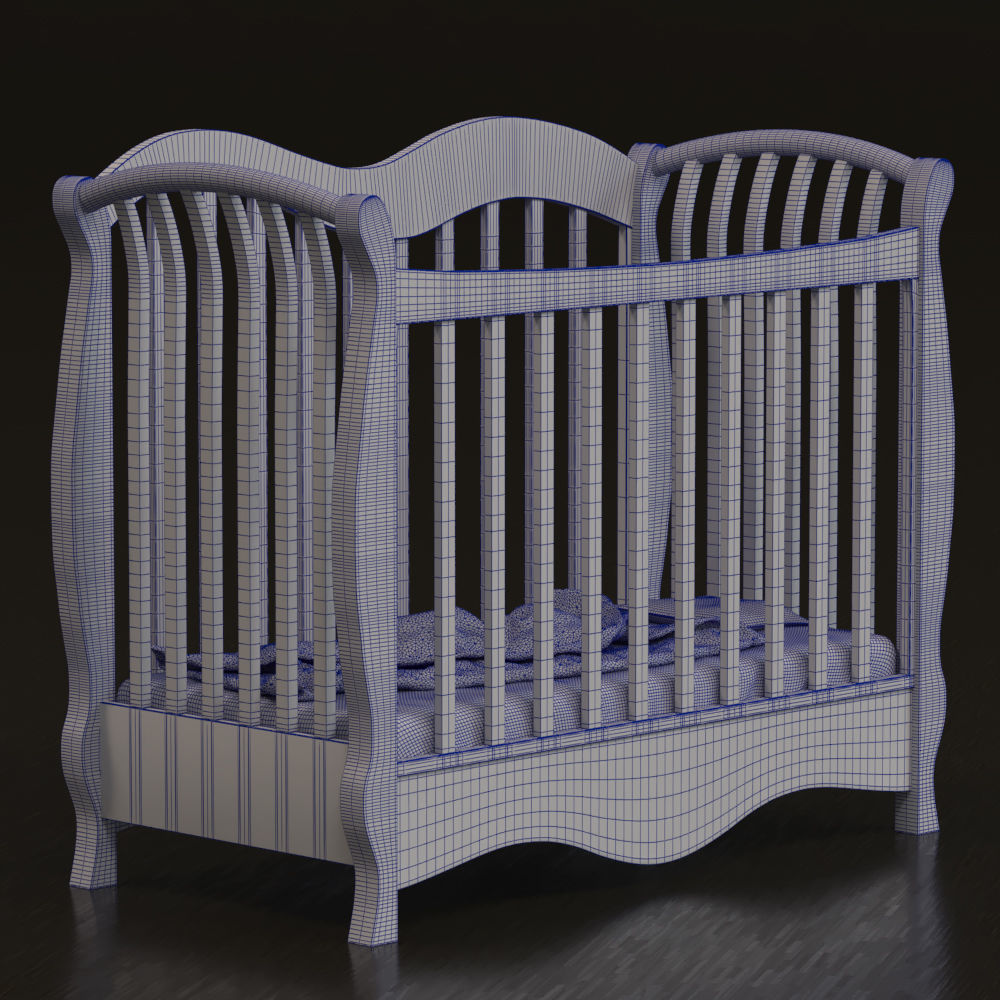 Italian baby cot  Brand Baby Italia 3D model_2
