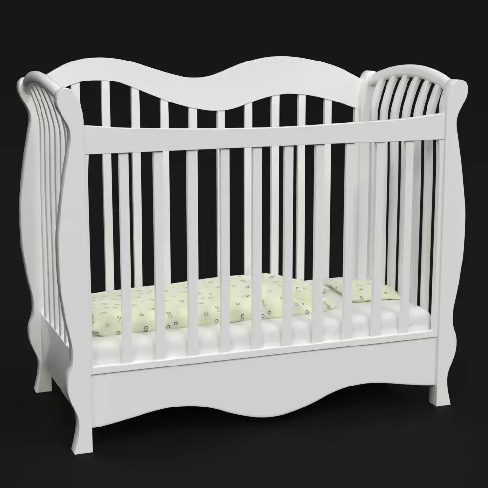 Italian baby cot  Brand Baby Italia 3D model_0