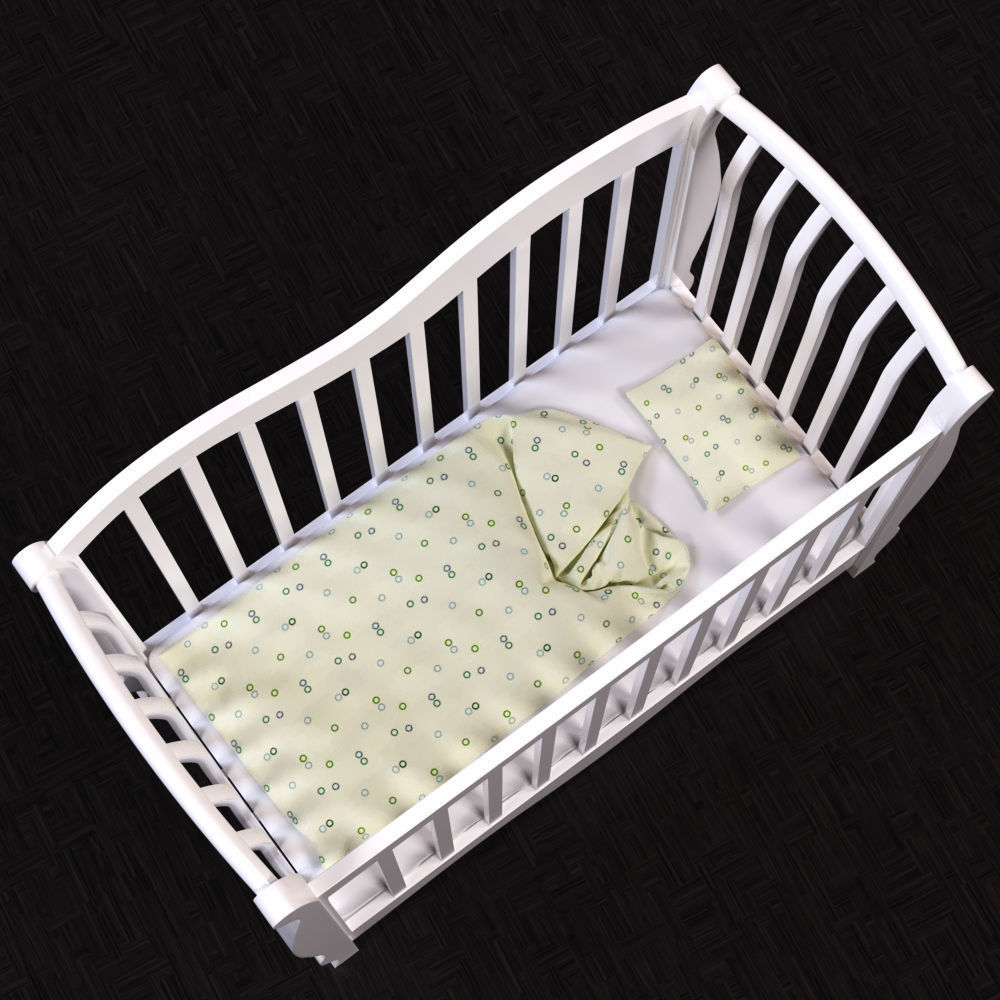 Italian baby cot  Brand Baby Italia 3D model_1