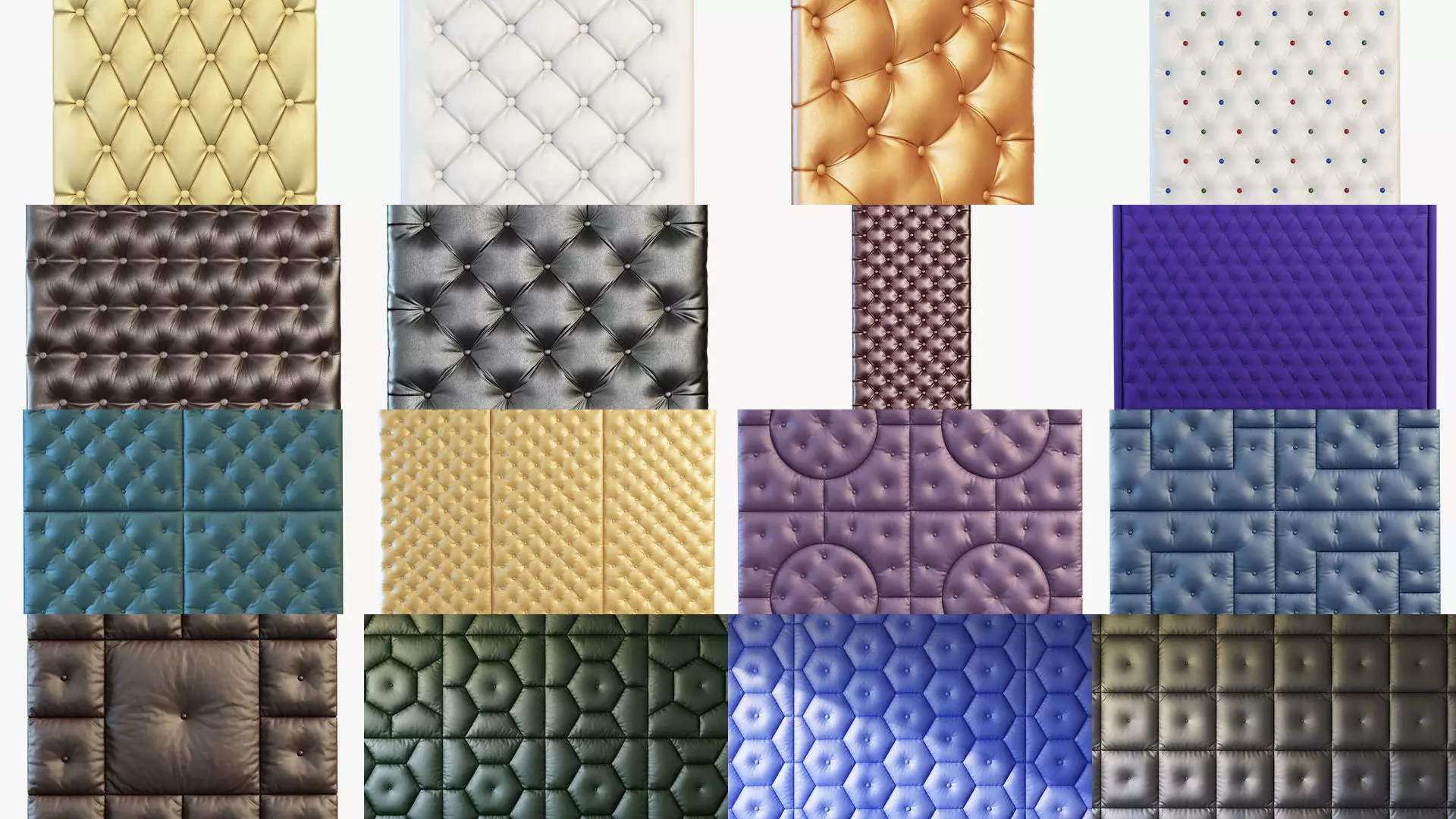 Different wall panels for walls in the interior of 41 models 3D Model Collection_0