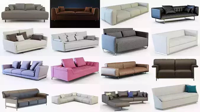 A collection of different sofas 50 models 